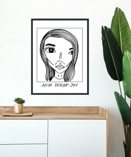 Badly Drawn Anya Taylor-Joy - Poster - BUY 2 GET 3RD FREE ON ALL PRINTS