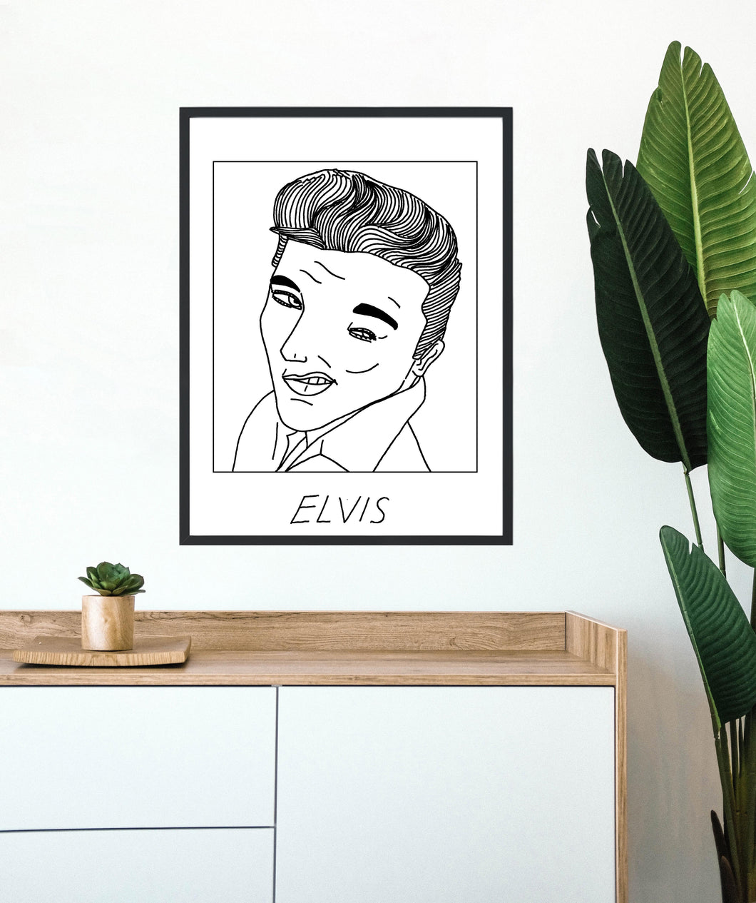 Badly Drawn Elvis - Poster - BUY 2 GET 3RD FREE ON ALL PRINTS