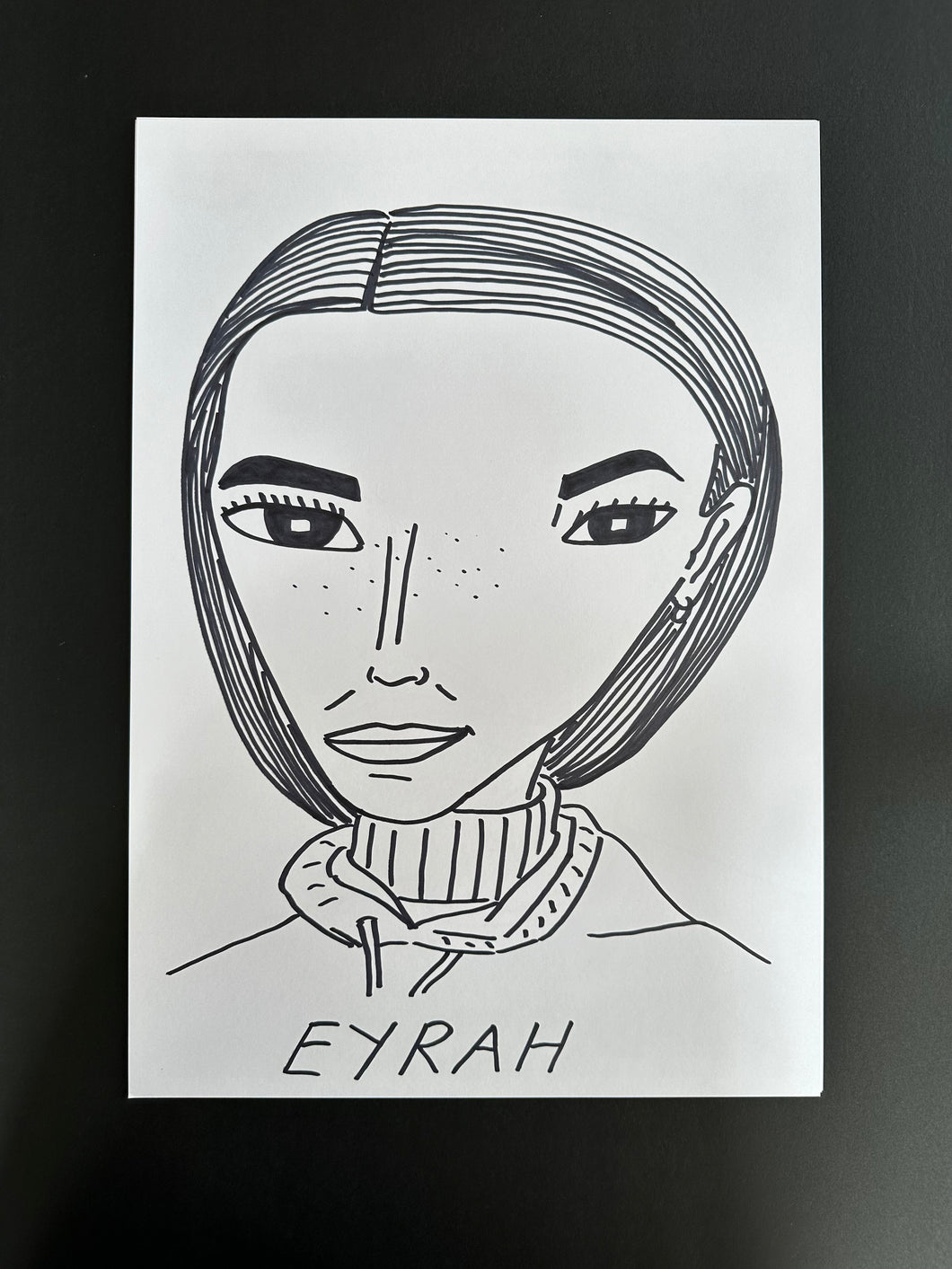 Badly Drawn Eyrah - Original Drawing - A3.