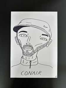 Badly Drawn Conair - Original Drawing - A3.