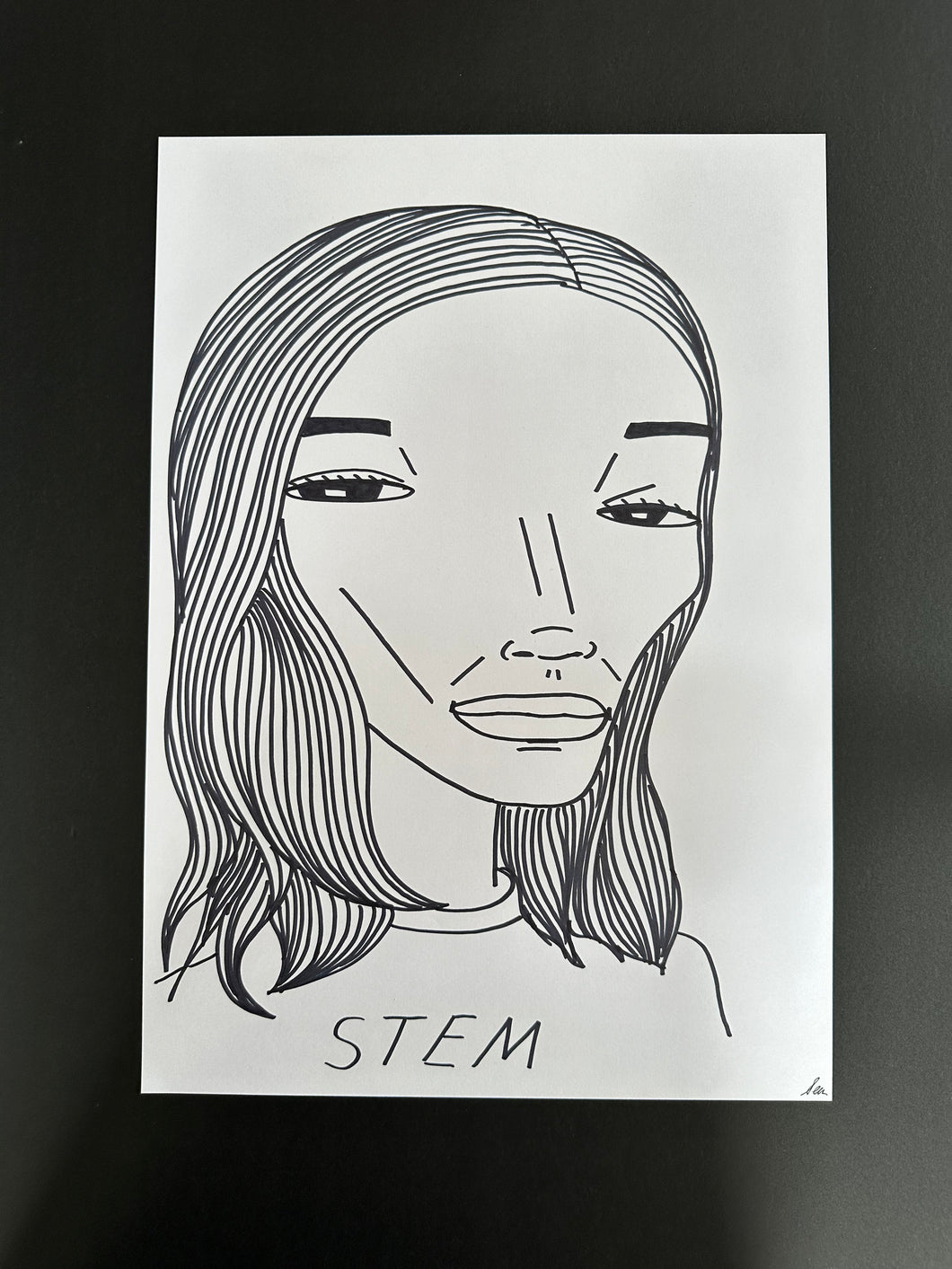 Badly Drawn Stem - Original Drawing - A3.