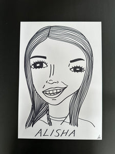 Badly Drawn Alisha - Original Drawing - A3.