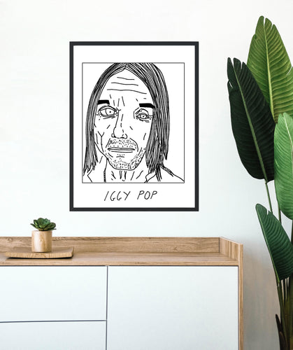 Badly Drawn Iggy Pop - Poster - BUY 2 GET 3RD FREE ON ALL PRINTS