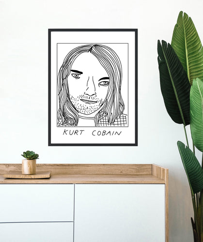 Badly Drawn Kurt Cobain - Poster - BUY 2 GET 3RD FREE ON ALL PRINTS
