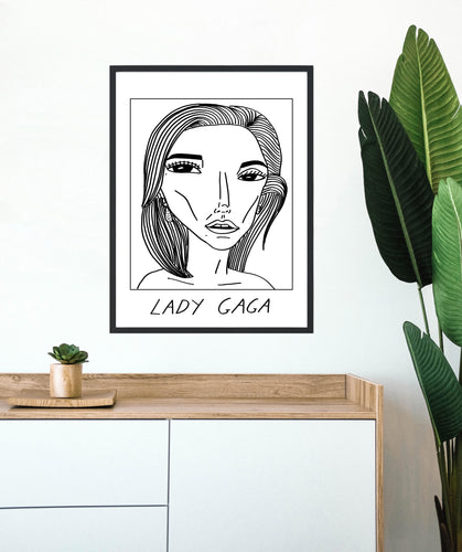 Badly Drawn Lady Gaga - Poster - BUY 2 GET 3RD FREE ON ALL PRINTS