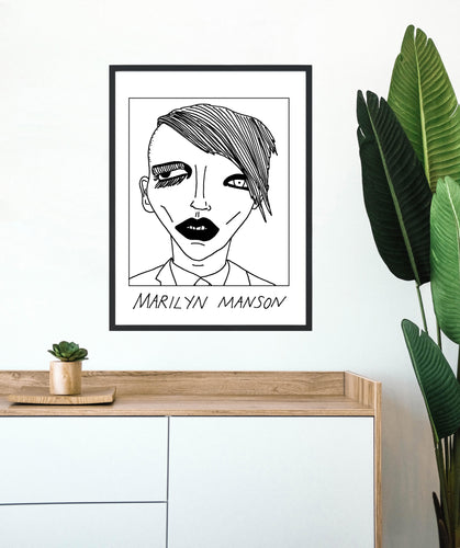 Badly Drawn Marilyn Manson - Poster - BUY 2 GET 3RD FREE ON ALL PRINTS