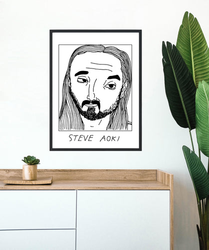 Badly Drawn Steve Aoki - Poster - BUY 2 GET 3RD FREE ON ALL PRINTS