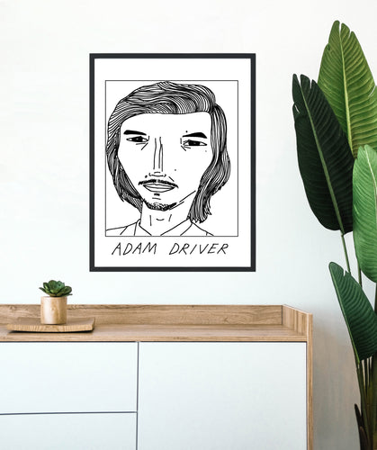 Badly Drawn Celebs - Adam Driver - Poster - BUY 2 GET 3RD FREE ON ALL PRINTS