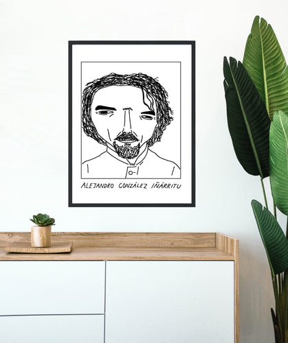 Badly Drawn Alejandro Inarritu Poster - BUY 2 GET 3RD FREE ON ALL PRINTS