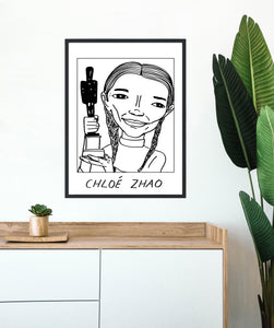 Badly Drawn Celebs - Chloe Zhao - Poster - BUY 2 GET 3RD FREE ON ALL PRINTS