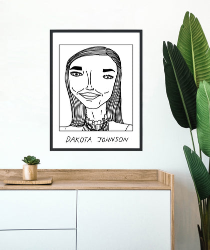 Badly Drawn Dakota Johnson - Poster - BUY 2 GET 3RD FREE ON ALL PRINTS