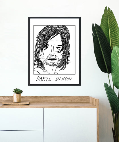 Badly Drawn Daryl Dixon - The Walking Dead - Poster - BUY 2 GET 3RD FREE ON ALL PRINTS
