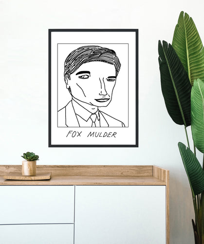 Badly Drawn Fox Mulder - Poster - BUY 2 GET 3RD FREE ON ALL PRINTS