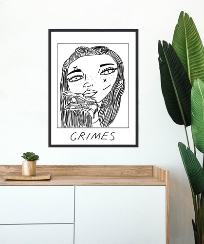 Badly Drawn Grimes - Poster - BUY 2 GET 3RD FREE ON ALL PRINTS