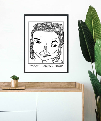 Badly Drawn Helena Bonham Carter - Poster - BUY 2 GET 3RD FREE ON ALL PRINTS