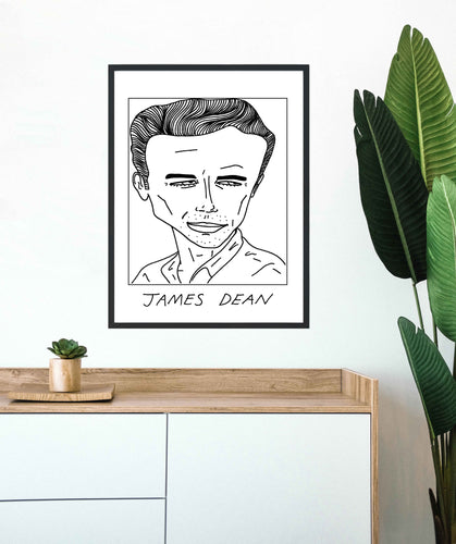 Badly Drawn Celebs - James Dean - Poster - BUY 2 GET 3RD FREE ON ALL PRINTS