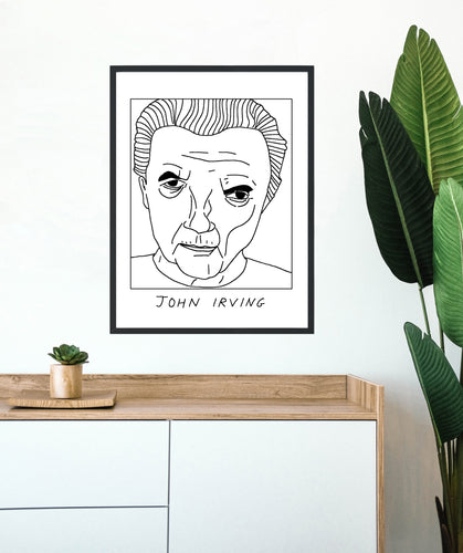 Badly Drawn John Irving - Poster - BUY 2 GET 3RD FREE ON ALL PRINTS