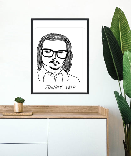 Badly Drawn Johnny Depp - Poster - BUY 2 GET 3RD FREE ON ALL PRINTS
