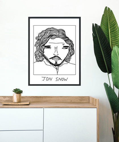 Badly Drawn Celebs - Jon Snow - Poster - BUY 2 GET 3RD FREE ON ALL PRINTS