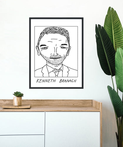 Badly Drawn Kenneth Branagh - Poster - BUY 2 GET 3RD FREE ON ALL PRINTS