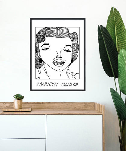 Badly Drawn Marilyn Monroe - Poster - BUY 2 GET 3RD FREE ON ALL PRINTS