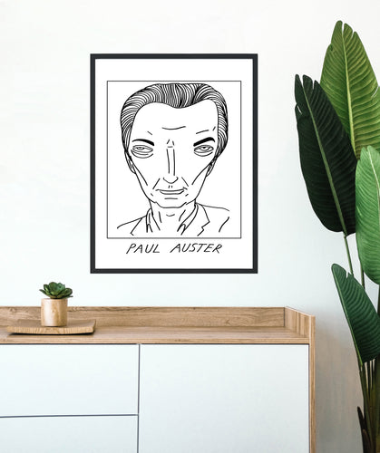 Badly Drawn Paul Auster - Poster - BUY 2 GET 3RD FREE ON ALL PRINTS