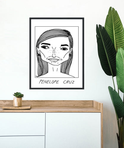 Badly Drawn Penelope Cruz - Poster - BUY 2 GET 3RD FREE ON ALL PRINTS