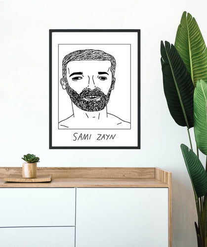 Badly Drawn Sami Zayn - Poster - BUY 2 GET 3RD FREE ON ALL PRINTS