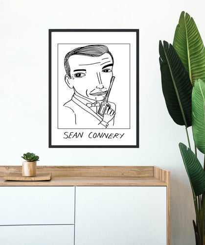 Badly Drawn Sean Connery - Poster - BUY 2 GET 3RD FREE ON ALL PRINTS