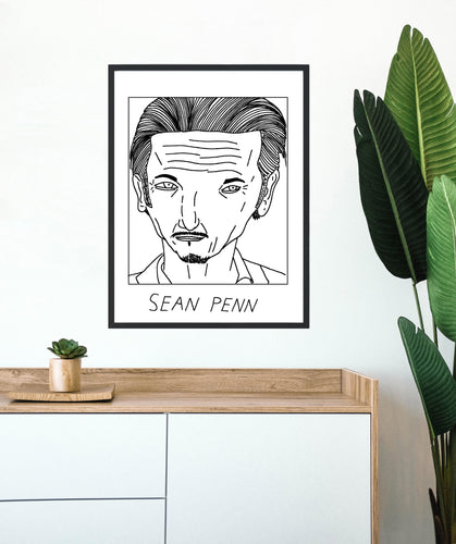 Badly Drawn Sean Penn- Poster - BUY 2 GET 3RD FREE ON ALL PRINTS