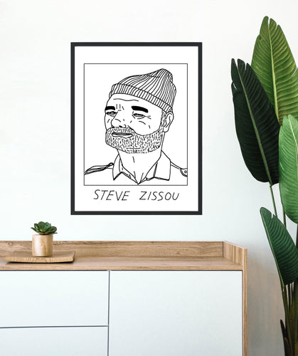 Badly Drawn Steve Zissou - Poster - BUY 2 GET 3RD FREE ON ALL PRINTS