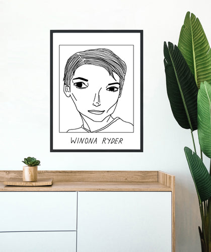 Badly Drawn Winona Ryder - Poster - BUY 2 GET 3RD FREE ON ALL PRINTS
