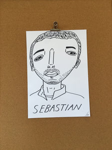 Badly Drawn Sebastian - Original Drawing - A3.