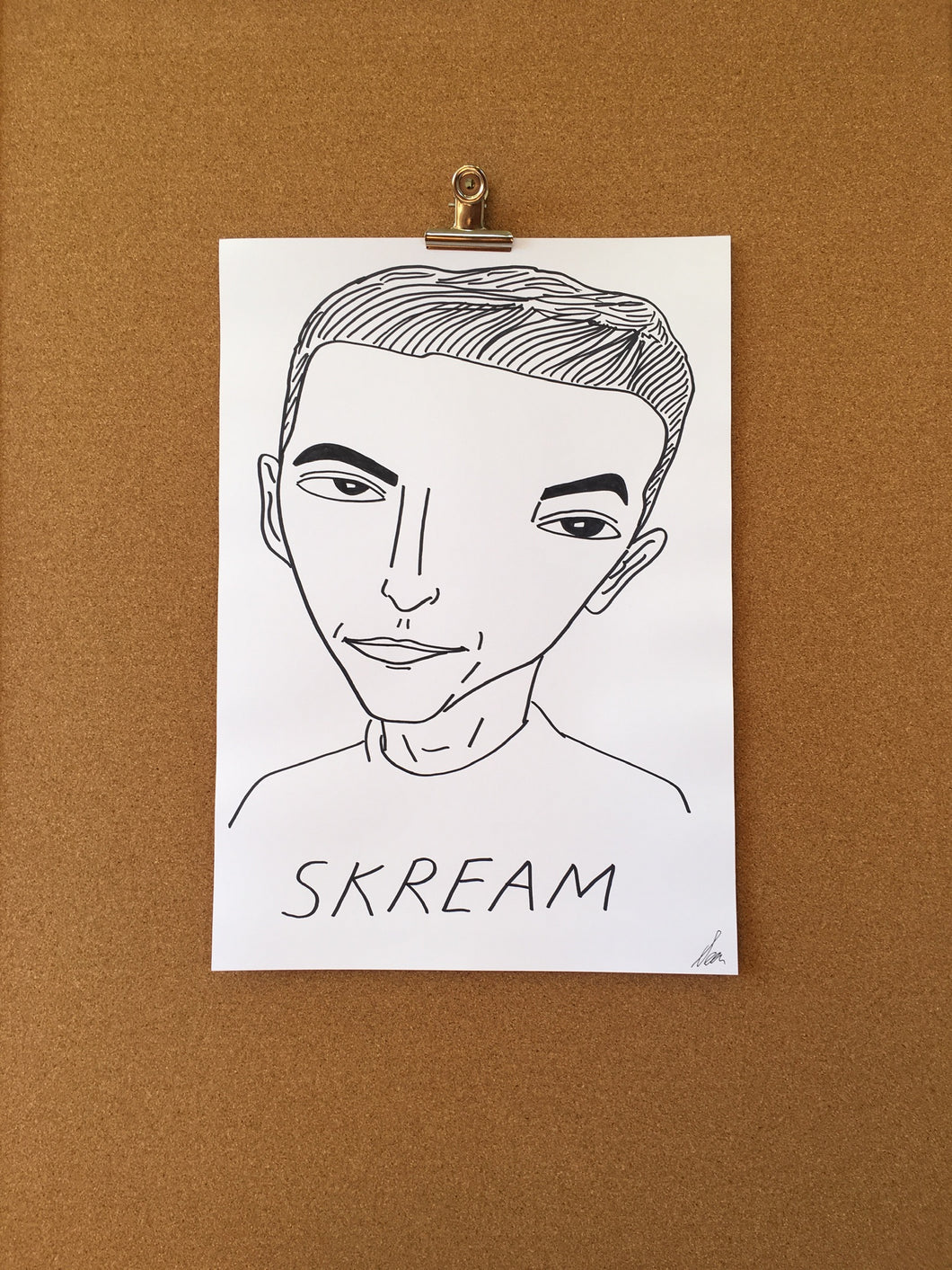 Badly Drawn Skream - Original Drawing - A3.