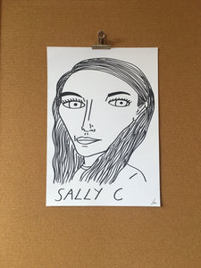 Badly Drawn Sally C - Original Drawing - A3.