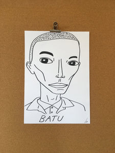 Badly Drawn Batu - Original Drawing - A3.