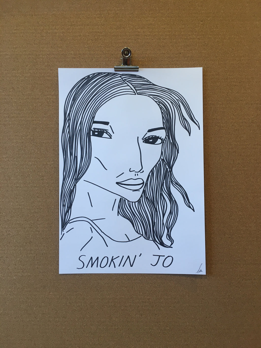 Badly Drawn Smokin’ Jo - Original Drawing - A3.