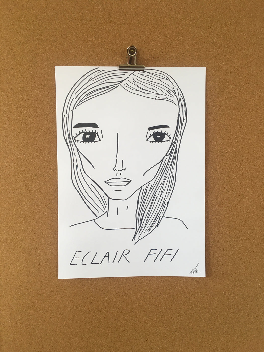 Badly Drawn Eclair Fifi - Original Drawing - A3.