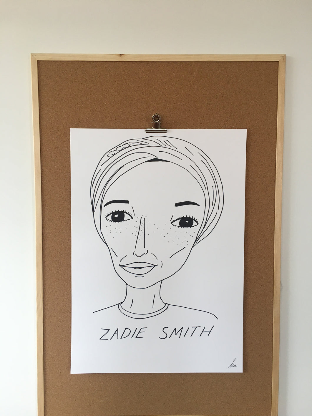 Badly Drawn Zadie Smith - Original Drawing - A2.