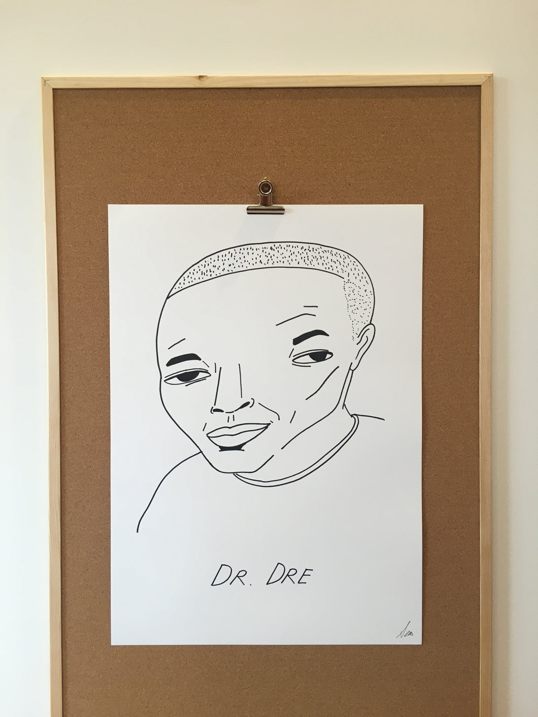 Badly Drawn Dr Dre - Original Drawing - A2.