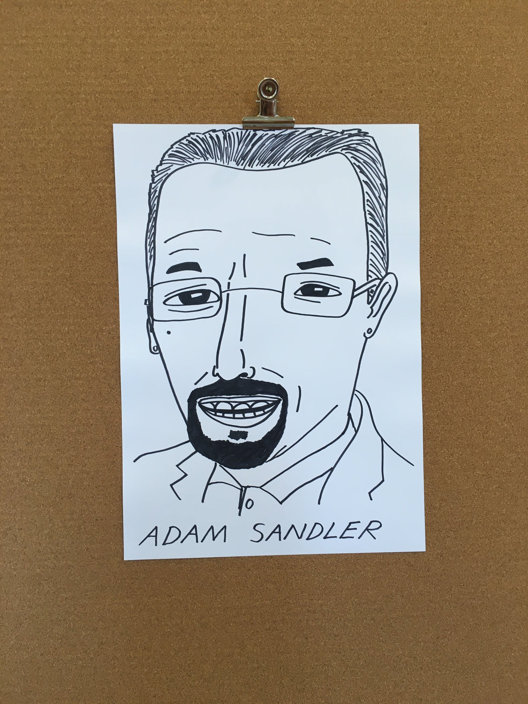 Badly Drawn Adam Sandler - Original Drawing - A3.