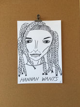 Badly Drawn Hannah Wants - Original Drawing - A3.