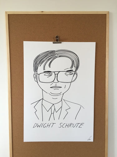 Badly Drawn Dwight Schrute - Original Drawing - A2.