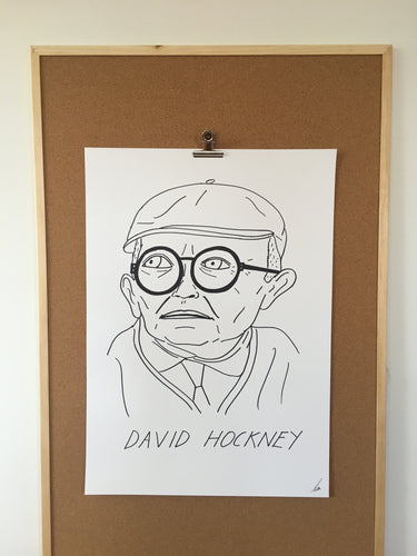 Badly Drawn David Hockney - Original Drawing - A2.