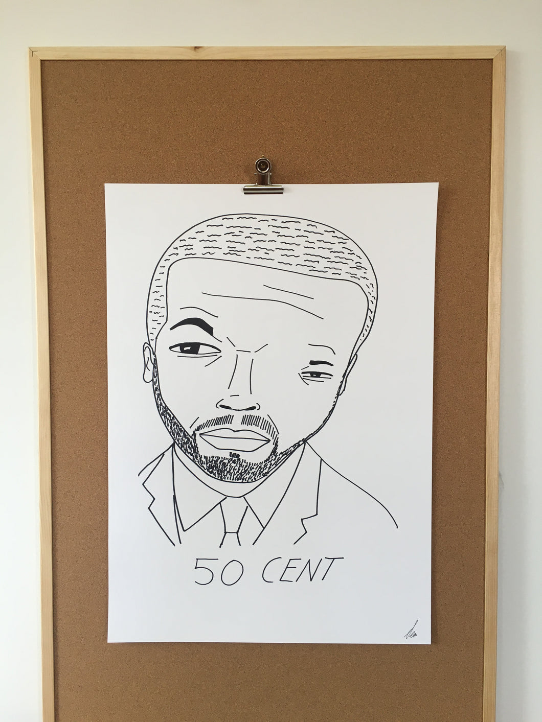 Badly Drawn 50 Cent - Original Drawing - A2.