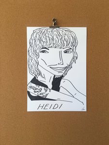 Badly Drawn Heidi - Original Drawing - A3.