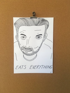 Badly Drawn Eats Everything - Original Drawing - A3.