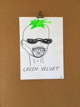 SOLD OUT - Badly Drawn Green Velvet - Original Drawing - A3.