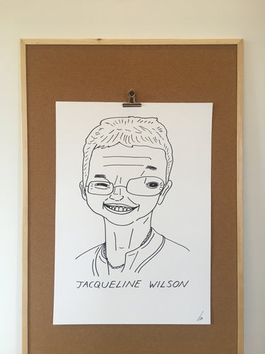 Badly Drawn Jacqueline Wilson - Original Drawing - A2.
