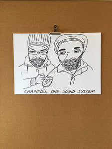 Badly Drawn Channel One Soundsystem - Original Drawing - A3.